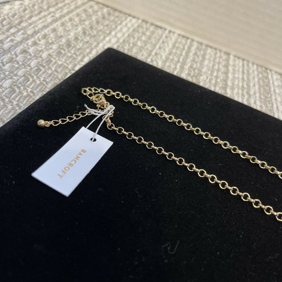 NWT High Fashion‎ Bancroft Gold Tone Textured Statement Bib Necklace - Picture 5 of 8